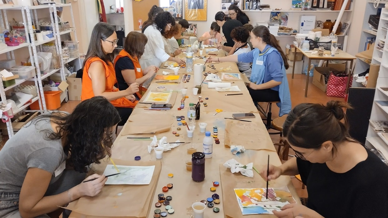 taller de cianotipia y acuarela