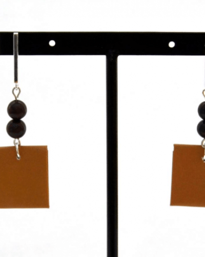 Pendientes Tierra papel reciclado strambótica. 25,95 € de Meet Bio. Joya de papel reciclado