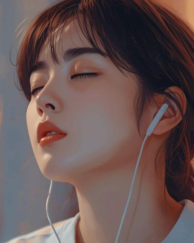 Persona escuchando musica