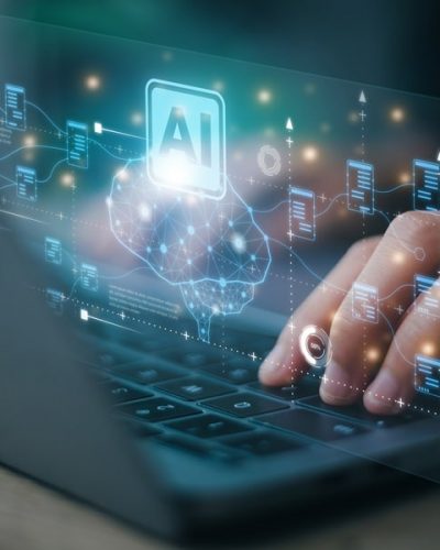 AI or Artificial intelligence concept. Businessman using computer use ai to help business and used in daily life, Digital Transformation, Internet of Things, Artificial intelligence brain, A.I.,