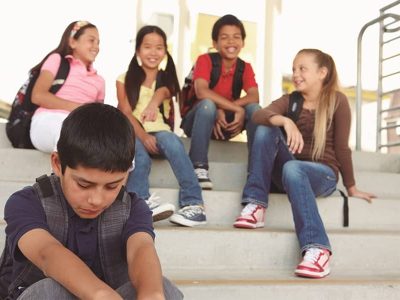 Boy being bullied in school
